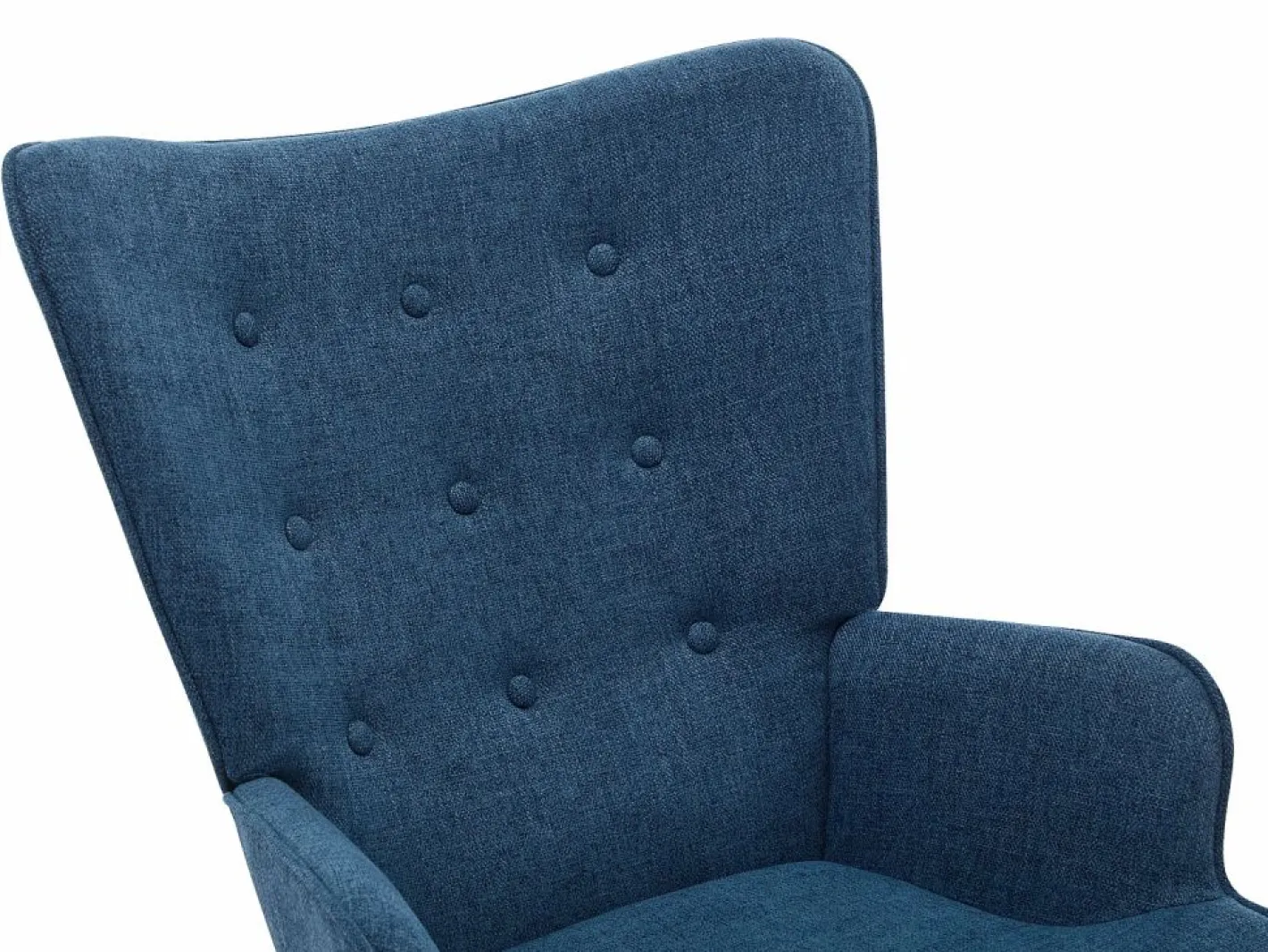 Vente-unique Sillón Balancín|Sillón Escandinavo|Sillón de tela jaspeado con base mecedora ELMINA