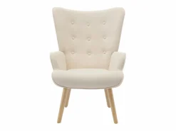 Vente-unique Sillón de tela capitoné. Estilo escandinavo. VATELY Beige