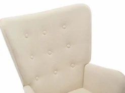 Vente-unique Sillón de tela capitoné. Estilo escandinavo. VATELY Beige