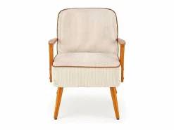 MSO Sillón Escandinavo|Sillón de tela con patas de madera de nogal GAEL