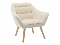 Vente-unique Sillón|Sillón Escandinavo|Sillón de tela de estilo escandinavo CASERTA