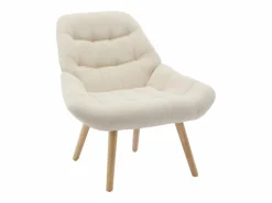Vente-unique Sillón|Sillón Escandinavo|Sillón de tela estilo escandinavo capitoné LUOSTO