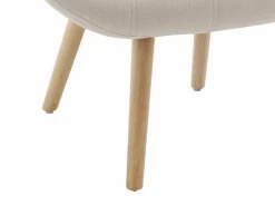 Vente-unique Sillón|Sillón Escandinavo|Sillón de tela estilo escandinavo capitoné LUOSTO