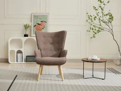 Vente-unique Sillón|Sillón Escandinavo|Sillón de tela color , estilo escandinavo. VATELY