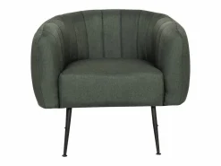 Habitat et jardin Sillón de tela "Diana" - 81 x 73 x 72 cm - Gris oscuro Gris antracita Discount