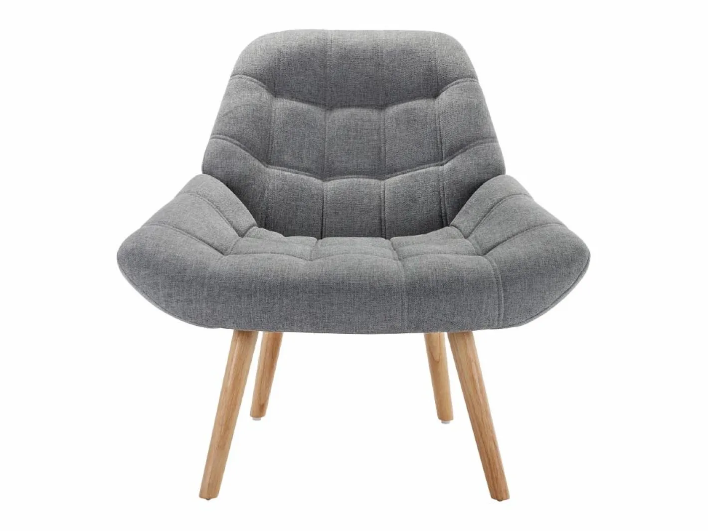 Vente-unique Sillón Escandinavo|Sillón|Sillón de tela estilo escandinavo capitoné LUOSTO