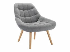 Vente-unique Sillón Escandinavo|Sillón|Sillón de tela estilo escandinavo capitoné LUOSTO