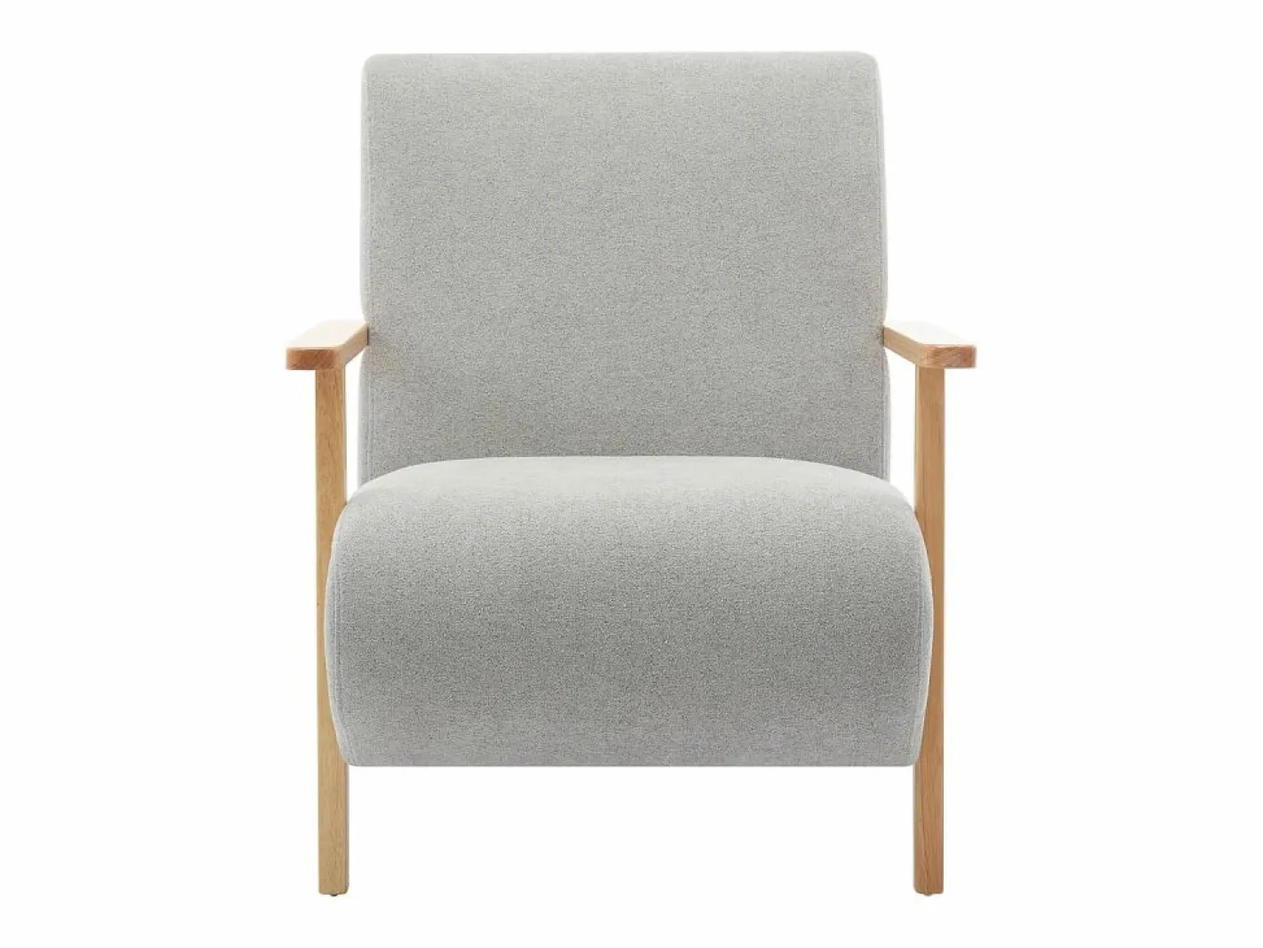 Vente-unique Sillón de tela y madera estilo contemporáneo. JULOMO Gris Outlet