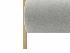 Vente-unique Sillón de tela y madera estilo contemporáneo. JULOMO Gris Outlet