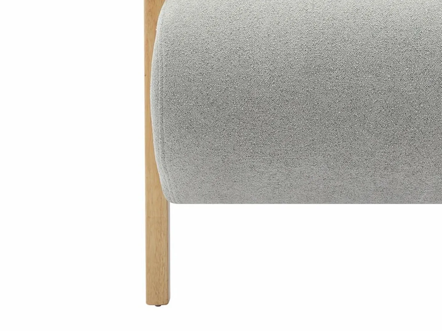 Vente-unique Sillón de tela y madera estilo contemporáneo. JULOMO Gris Outlet