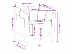 Clicnbuy Sillón de tela morado Violeta New