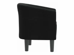 Clicnbuy Sillón Estilo Cabriolet|Sillón de tela negra