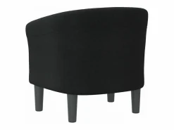 Clicnbuy Sillón Estilo Cabriolet|Sillón de tela negra