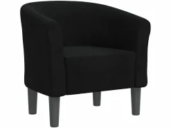 Sillón de tela negra ES51357 Negro