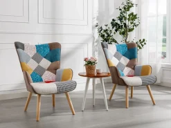 Vente-unique Sillón|Sillón de tela patchwork VATELY