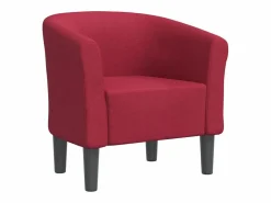 Clicnbuy Sillón de tela tinto Rojo