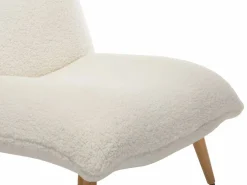 Sillón de tela sherpa con efecto piel de becerro PEPITA^Vente-unique