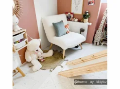 Sillón de tela sherpa con efecto piel de becerro PEPITA^Vente-unique