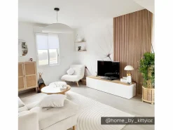 Sillón de tela sherpa con efecto piel de becerro PEPITA^Vente-unique