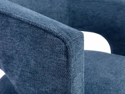 Vente-unique Sillón de tela texturizada color FONTANOVA Azul Clearance