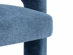 Vente-unique Sillón de tela texturizada color FONTANOVA Azul Clearance