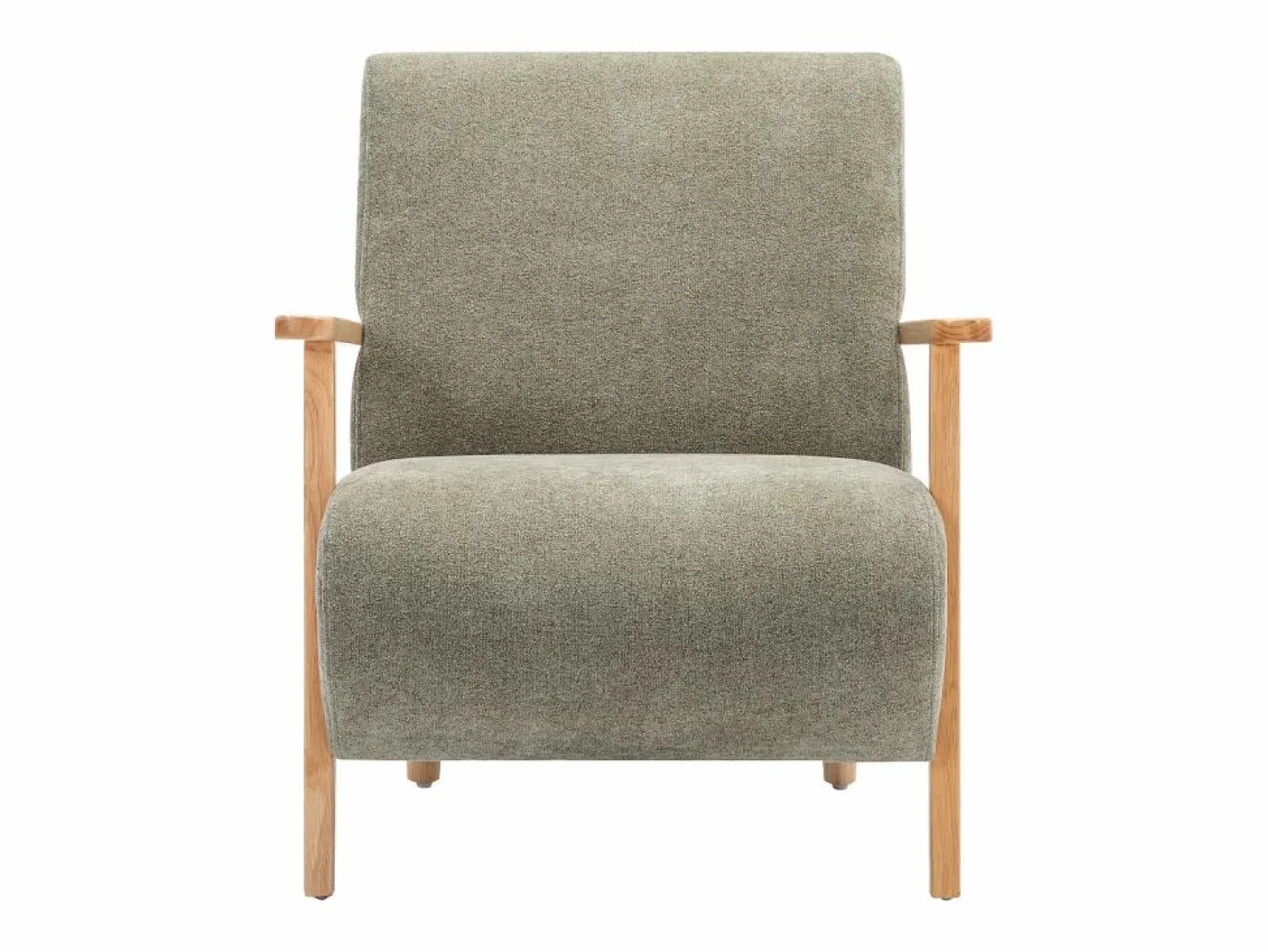 Vente-unique Sillón de tela y madera . Estilo contemporáneo. JULOMO Verde New