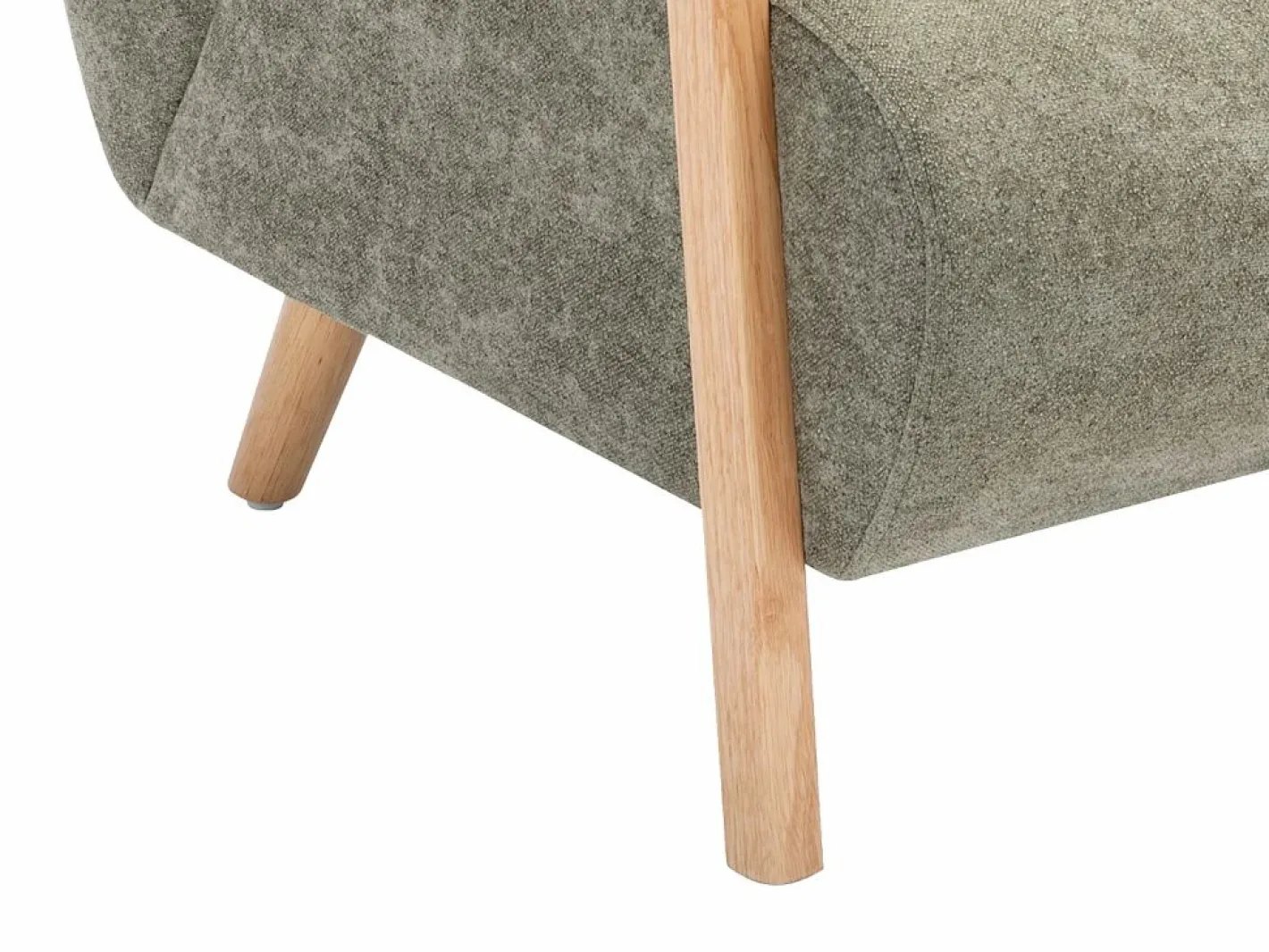 Vente-unique Sillón de tela y madera . Estilo contemporáneo. JULOMO Verde New