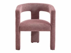 Sillón de tendencia en tela texturizada color rojo FAVINA^Vente-unique Sale