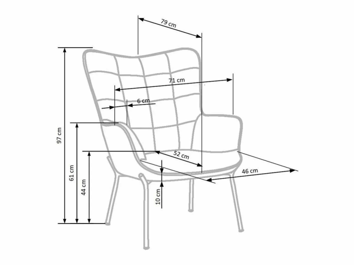 Sillón de terciopelo mostaza con respaldo acolchado y patas de acero negro GIPSY^MSO Clearance