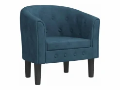 Clicnbuy Sillón de terciopelo oscuro Azul