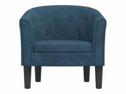 Clicnbuy Sillón de terciopelo oscuro Azul