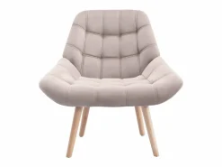 Vente-unique Sillón|Sillón Escandinavo|Sillón de terciopelo estilo escandinavo capitoné LUOSTO
