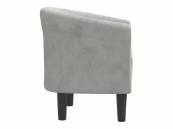 vidaxl Sillón de terciopelo Gris claro Sale