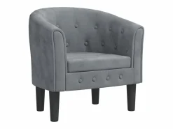 vidaxl Sillón Estilo Cabriolet|Sillón de terciopelo oscuro