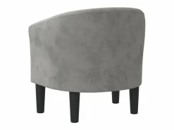 Sillón de terciopelo claro^Clicnbuy Sale
