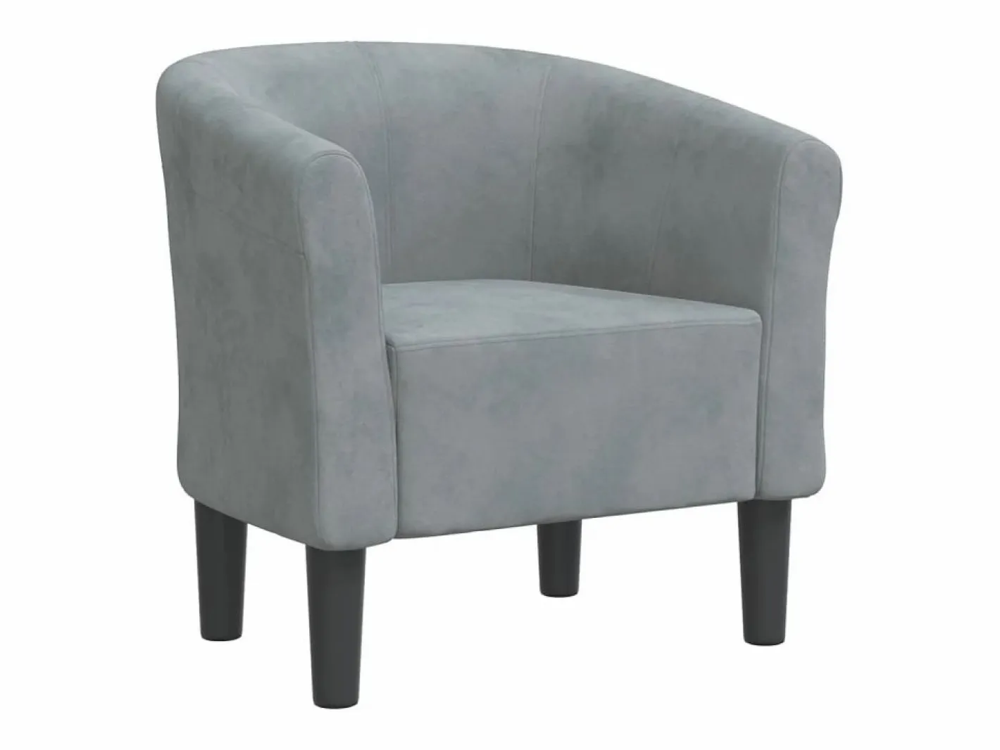 Clicnbuy Sillón de terciopelo oscuro Gris Sale