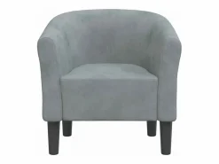 Clicnbuy Sillón de terciopelo oscuro Gris Sale