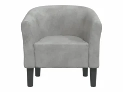Sillón de terciopelo claro^Clicnbuy Best