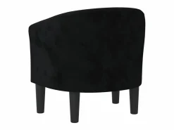 vidaxl Sillón de terciopelo Negro Hot