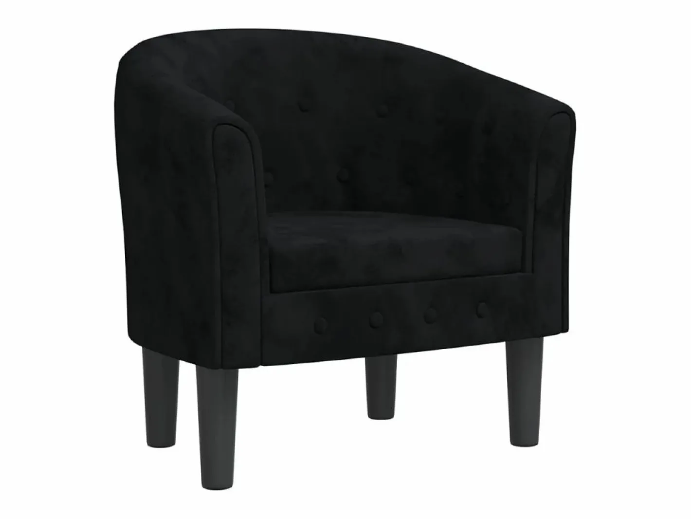 Clicnbuy Sillón de terciopelo Negro Clearance