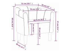 vidaxl Sillón Estilo Cabriolet|Sillón de terciopelo
