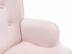 Vente-unique Sillón de terciopelo de estilo escandinavo VATELY Rosa Best