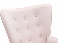Vente-unique Sillón de terciopelo de estilo escandinavo VATELY Rosa Best