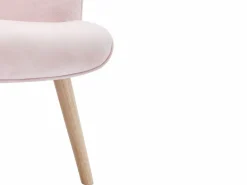 Vente-unique Sillón de terciopelo de estilo escandinavo VATELY Rosa Best