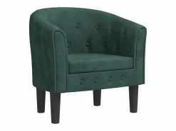 vidaxl Sillón de terciopelo oscuro Verde