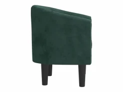vidaxl Sillón de terciopelo oscuro Verde