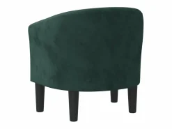 vidaxl Sillón de terciopelo oscuro Verde