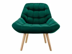 Sillón de terciopelo estilo escandinavo capitoné LUOSTO^Vente-unique