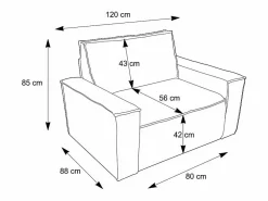 Vente-unique Sillón|Sillón derecho de pana con estilo design AMELIA
