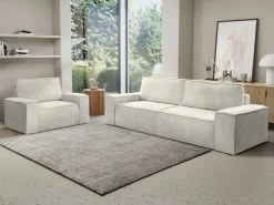 Vente-unique Sillón|Sillón derecho de pana con estilo design AMELIA